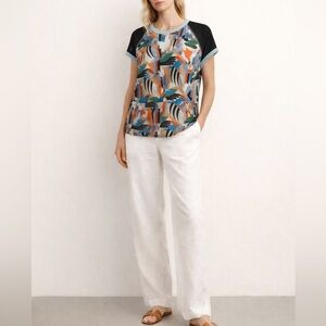 Balenciaga Archive Resort 2011 Graphic Top Nicolas Ghesquière Sz 38 (4-6)